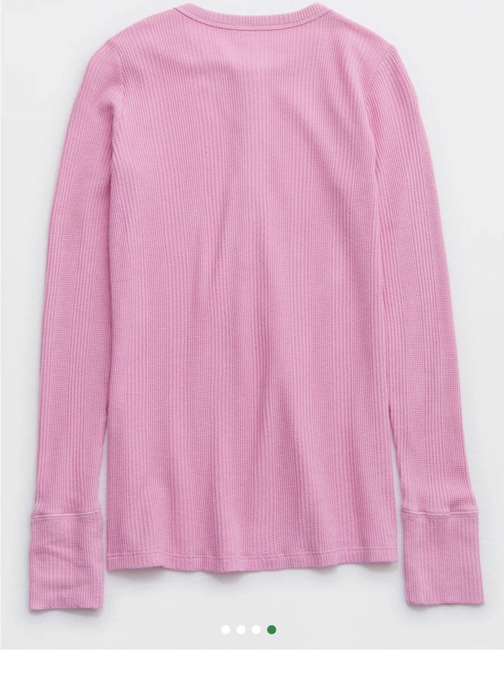 Aerie Soft Pink Ribbed Henley Long Sleeve Top Size XS - Picture 4 of 7